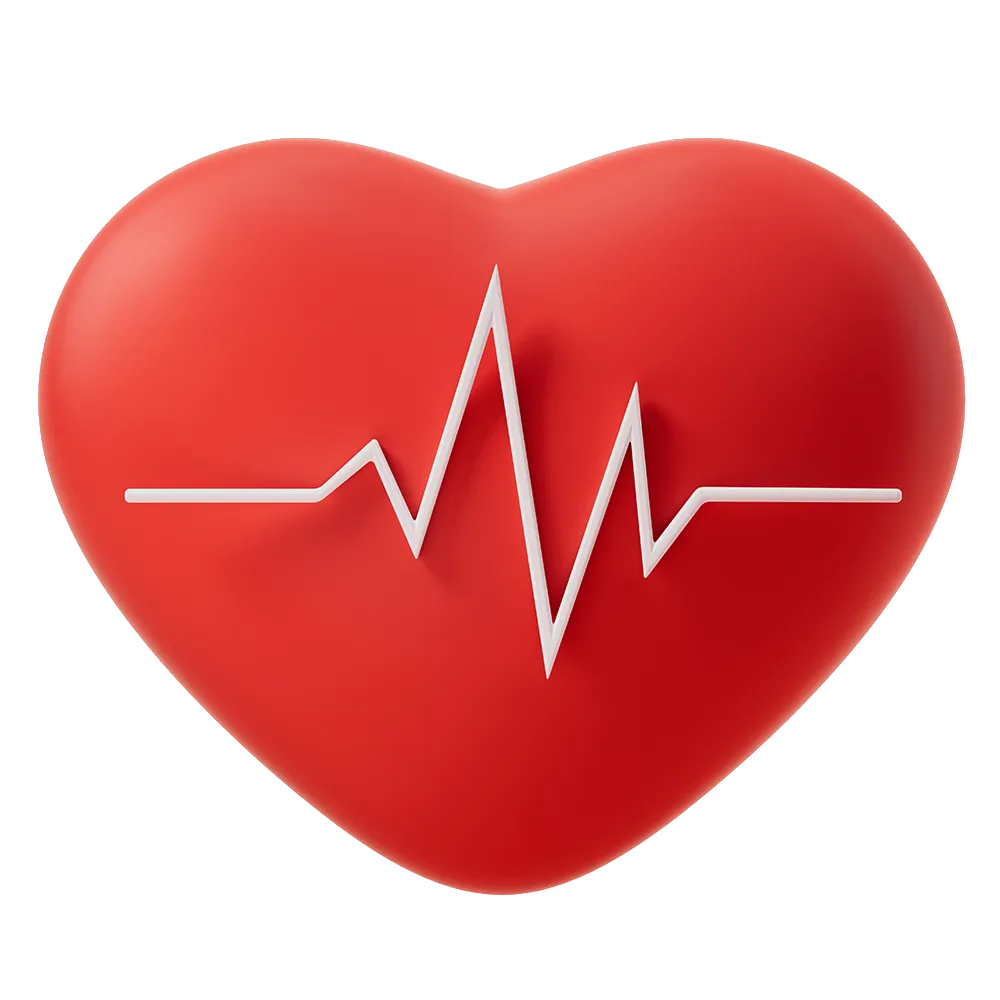 Heart with heartbeat Heart with heartbeat